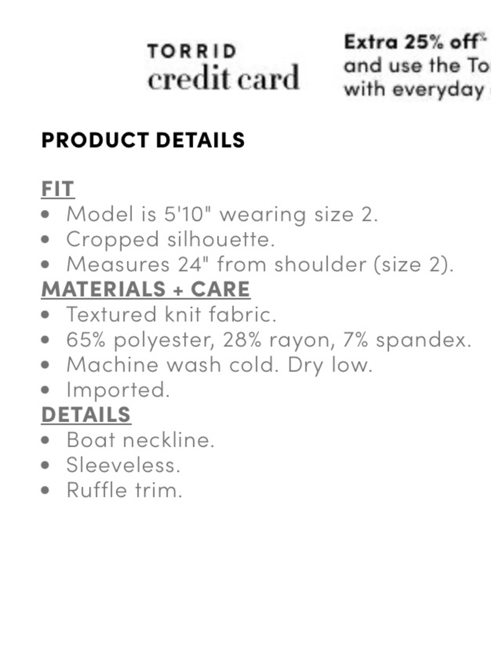 Torrid NWT textured knit White Peplum Sleeveless Knit  Tank Top - Picture 4 of 8